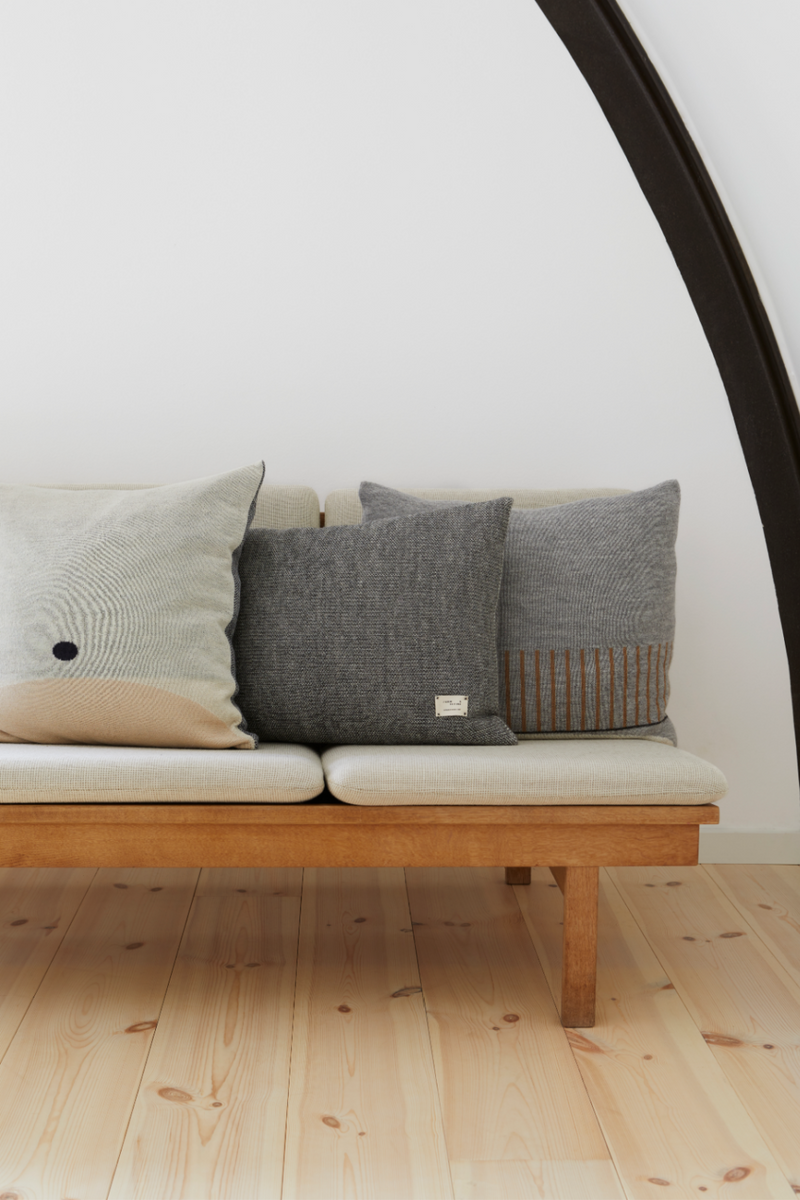Pattern Cream Wool Square Pillow | Form & Refine Aymara | Woodfurniture.com
