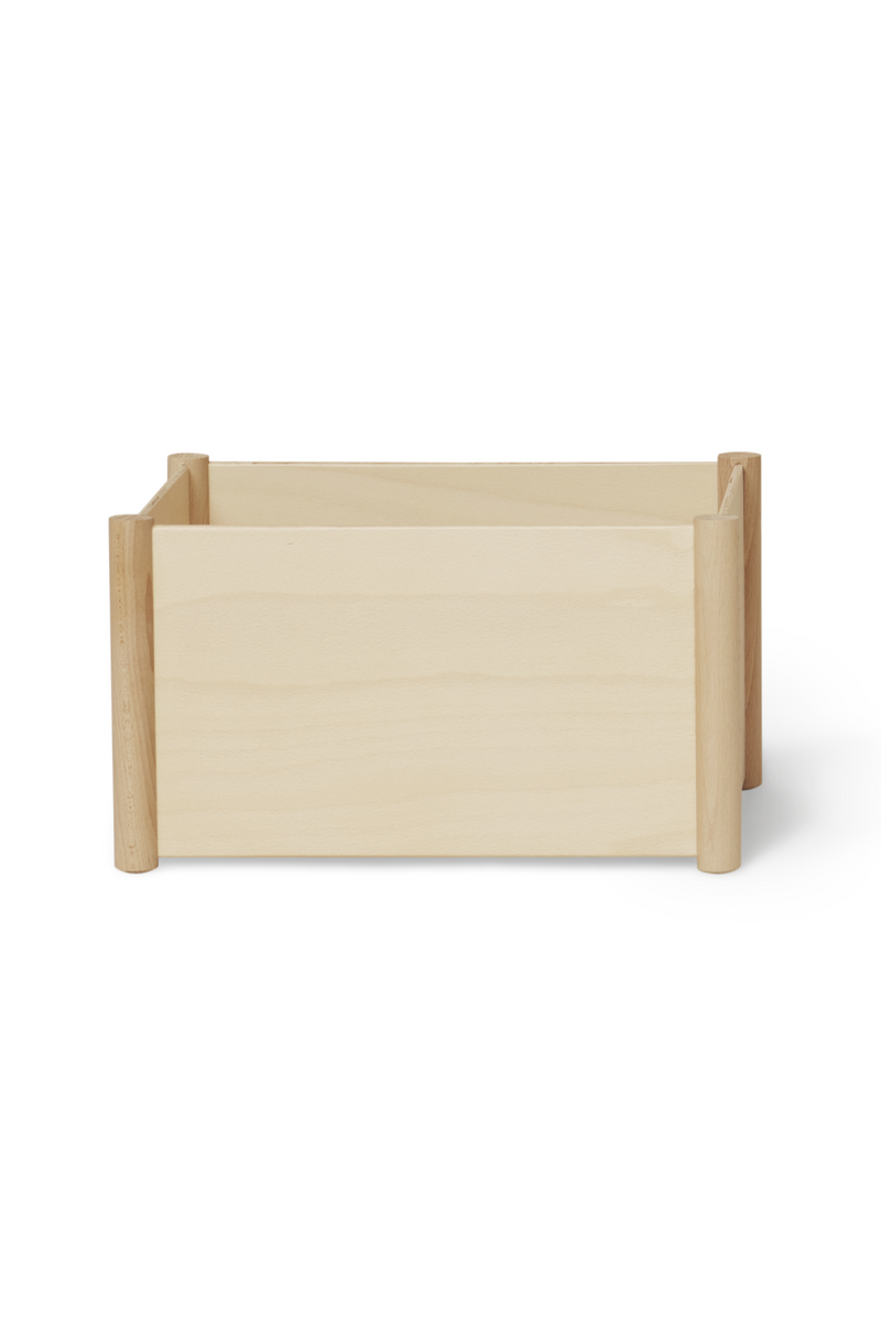 Natural Beech Storage Box M | Form & Refine Pillar | Woodfurniture.com