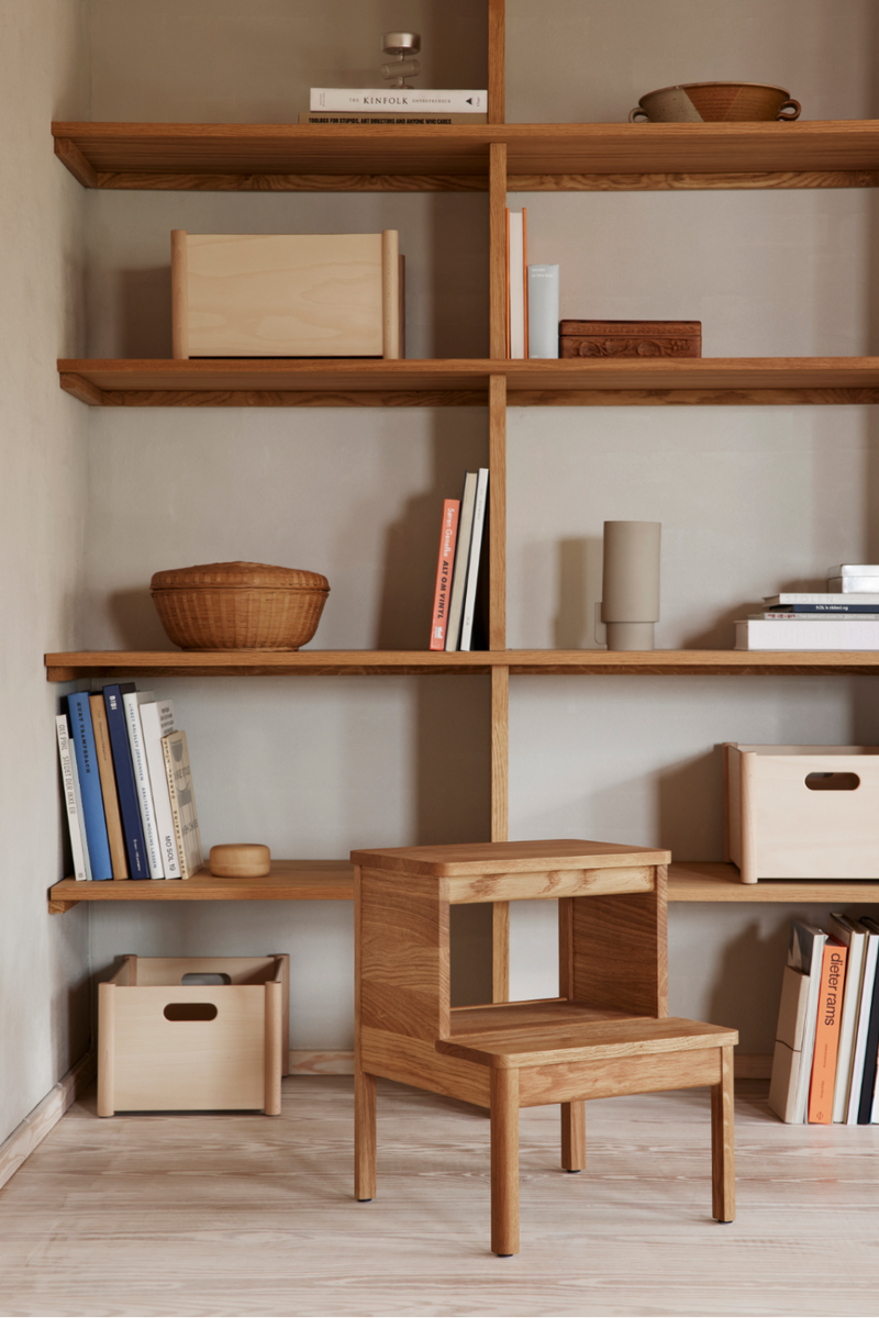 Natural Beech Storage Box M | Form & Refine Pillar | Woodfurniture.com