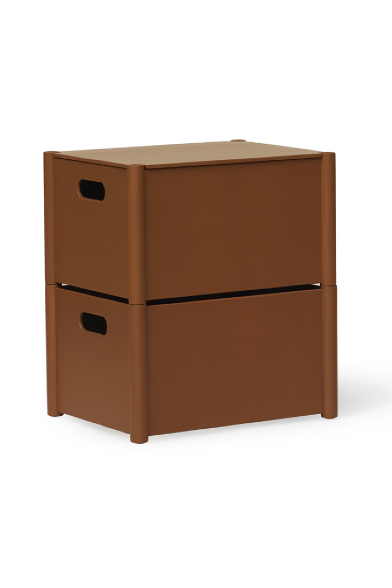 Clay Brown Storage Box M | Form & Refine Pillar | Woodfurniture.com