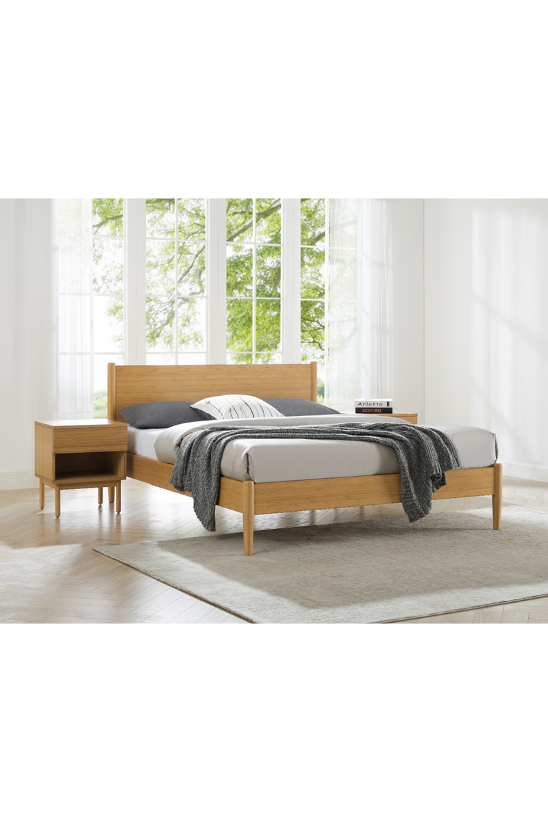 Retro-Inspired Bamboo Platform Bed | Greenington Ria | Oroatrade.com