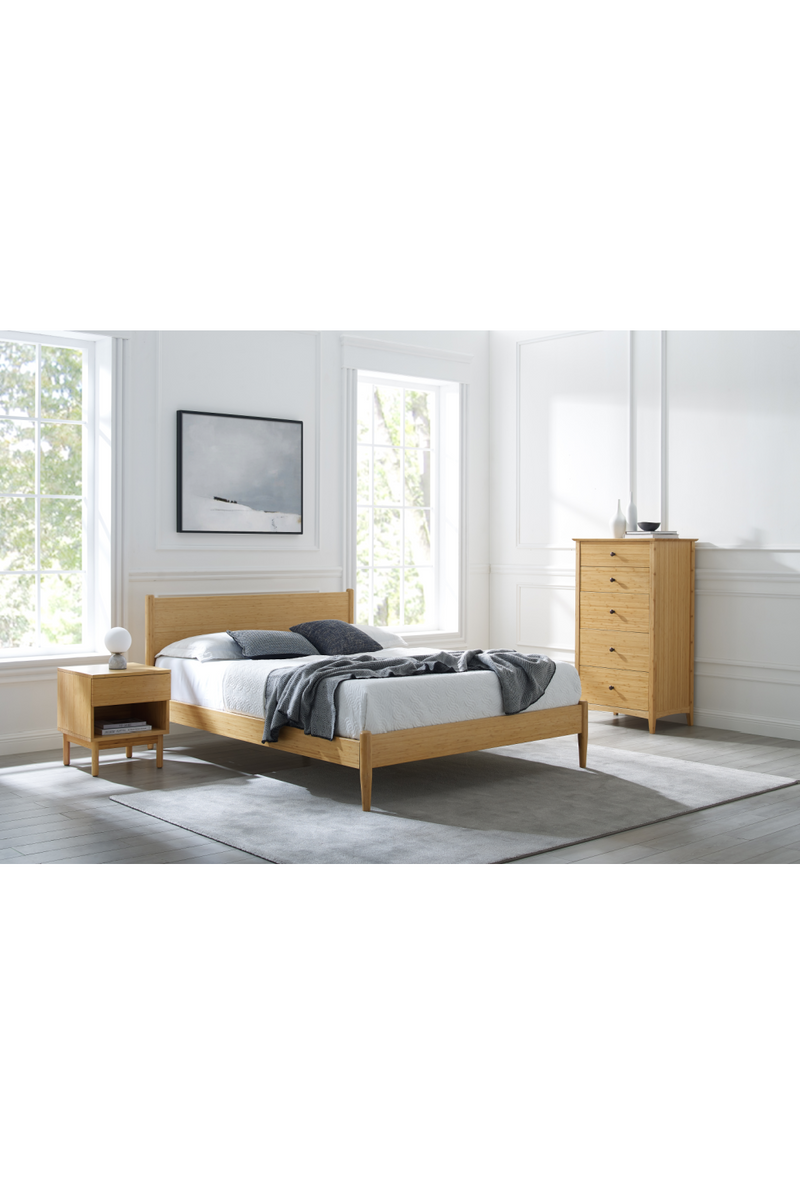 Retro-Inspired Bamboo Platform Bed | Greenington Ria | Oroatrade.com