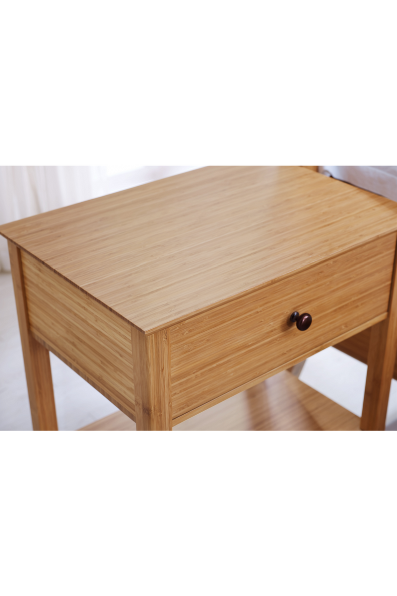 Caramelized Bamboo 1-Drawer Nightstand | Greenington Willow | Oroatrade.com