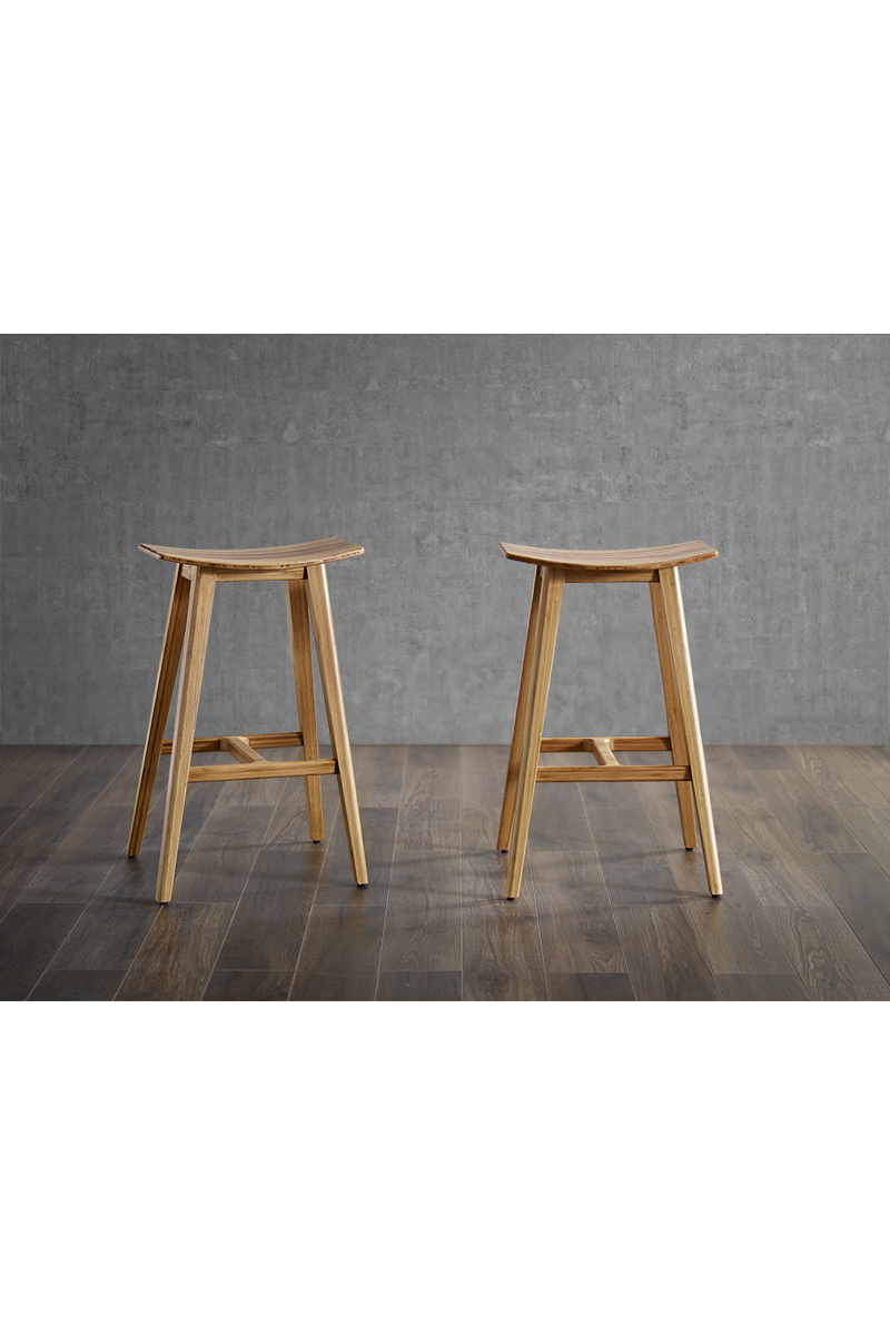 Caramelized Bamboo Counter Stools (2) | Greenington Tigris | Woodfurniture.com