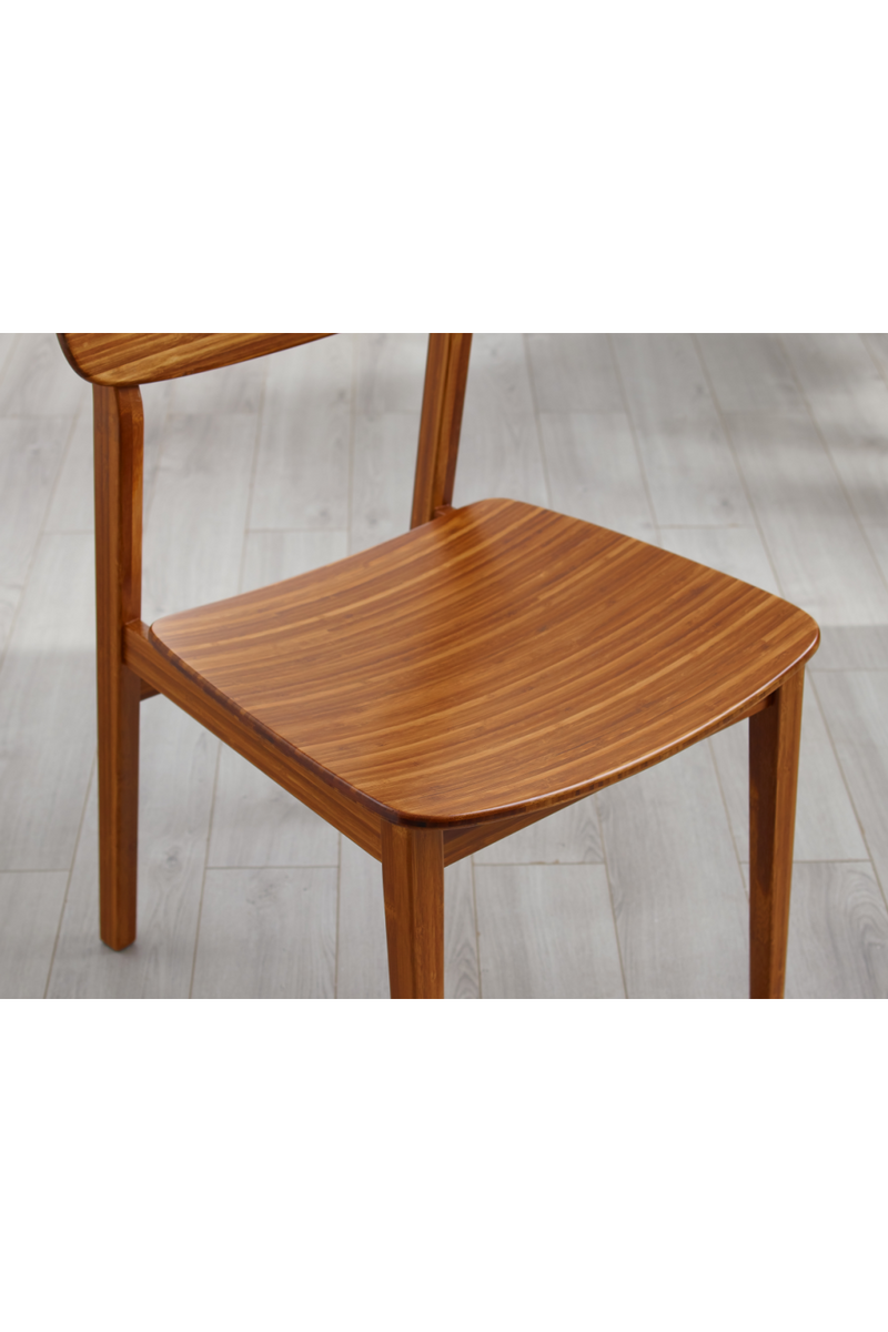 Bamboo Minimalist Dining Chair (Set of 2) | Greenington Currant | Oroatrade.com