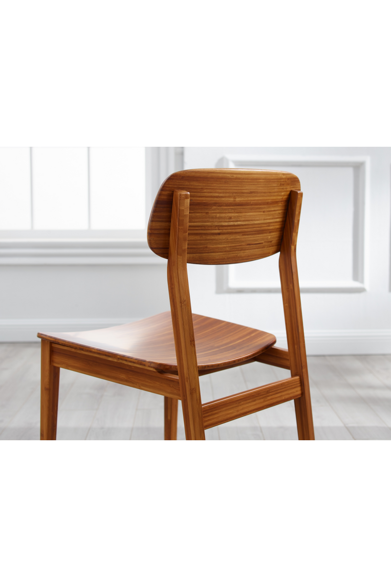 Bamboo Minimalist Dining Chair (Set of 2) | Greenington Currant | Oroatrade.com