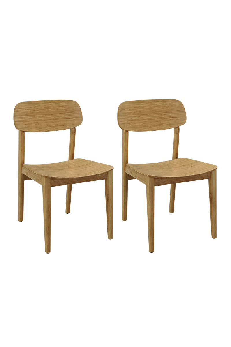 Bamboo Minimalist Dining Chair (Set of 2) | Greenington Currant | Oroatrade.com