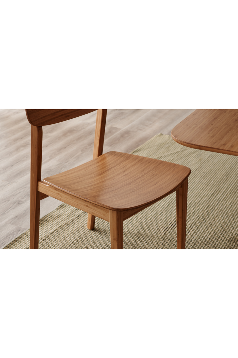 Bamboo Minimalist Dining Chair (Set of 2) | Greenington Currant | Oroatrade.com