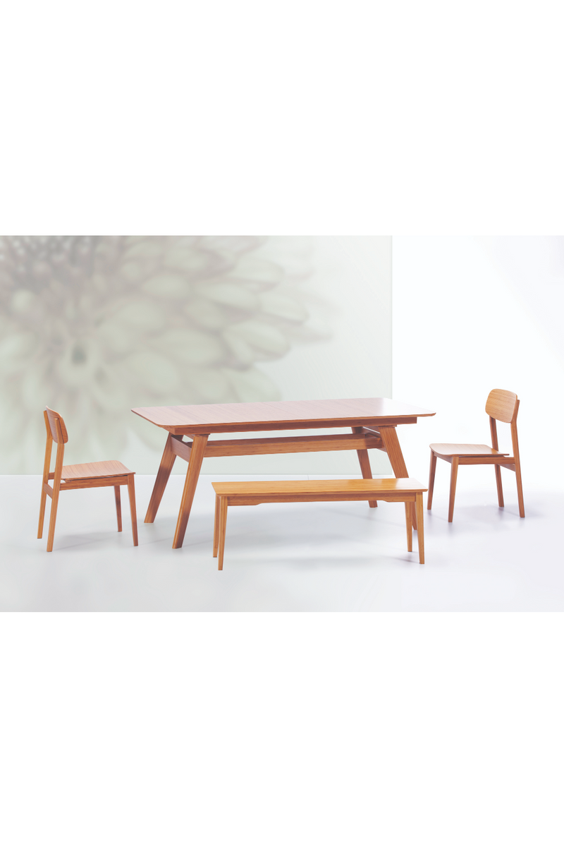 Scandinavian Bamboo Long Bench | Greenington Currant | Woodfurniture.com 