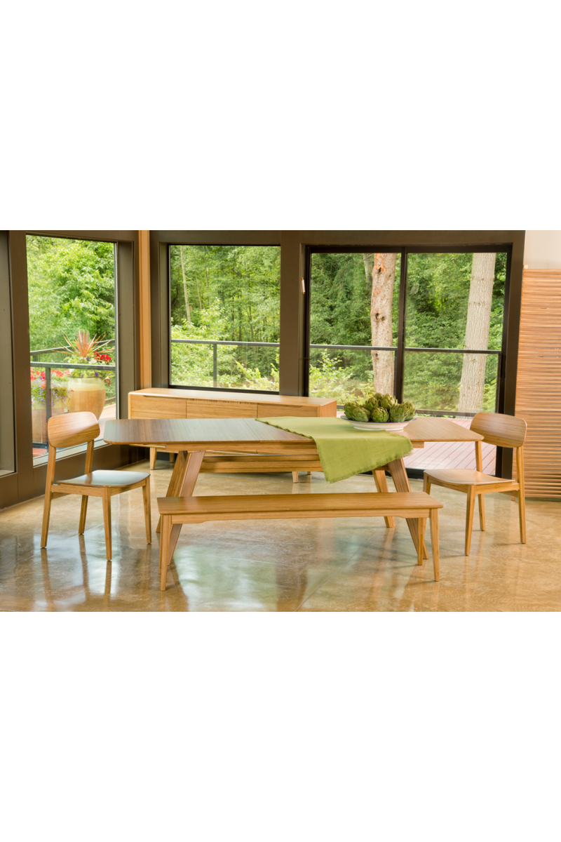 Scandinavian Bamboo Long Bench | Greenington Currant | Woodfurniture.com 