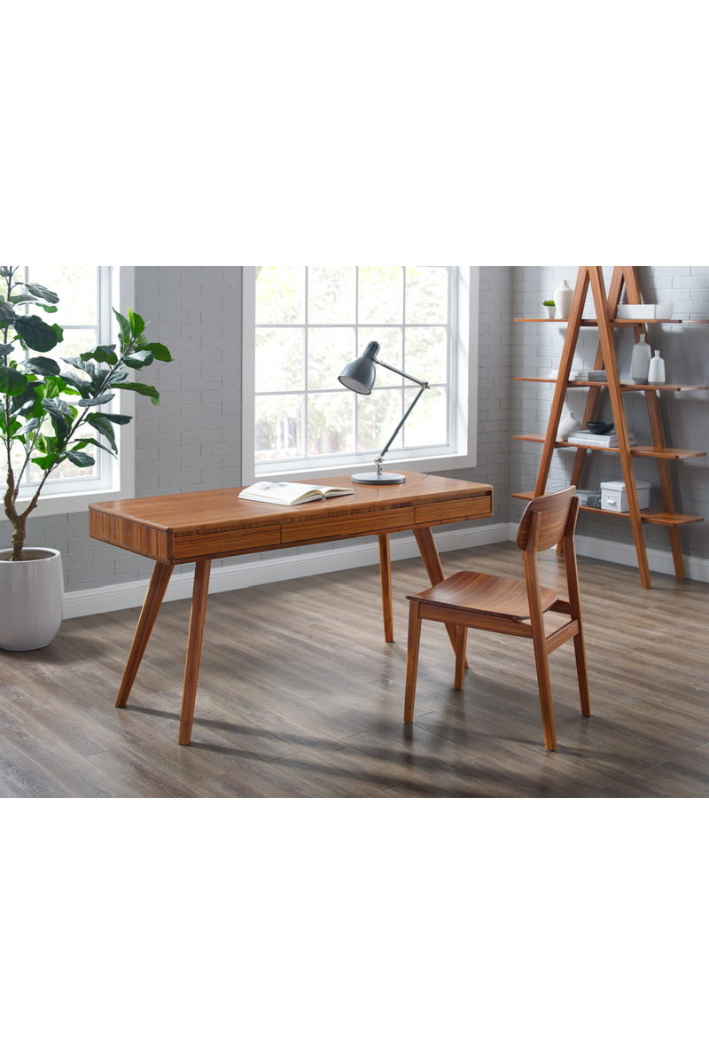 3-Drawer Bamboo Writing Desk | Greenington Currant | Woodfurniture.com