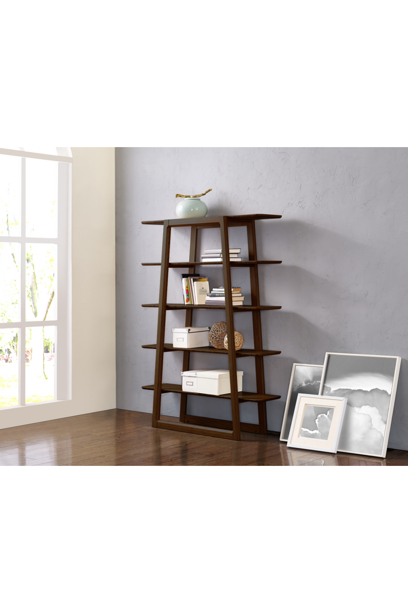 Bamboo Ladder Bookshelf | Greenington Currant | Woodfurniture.com