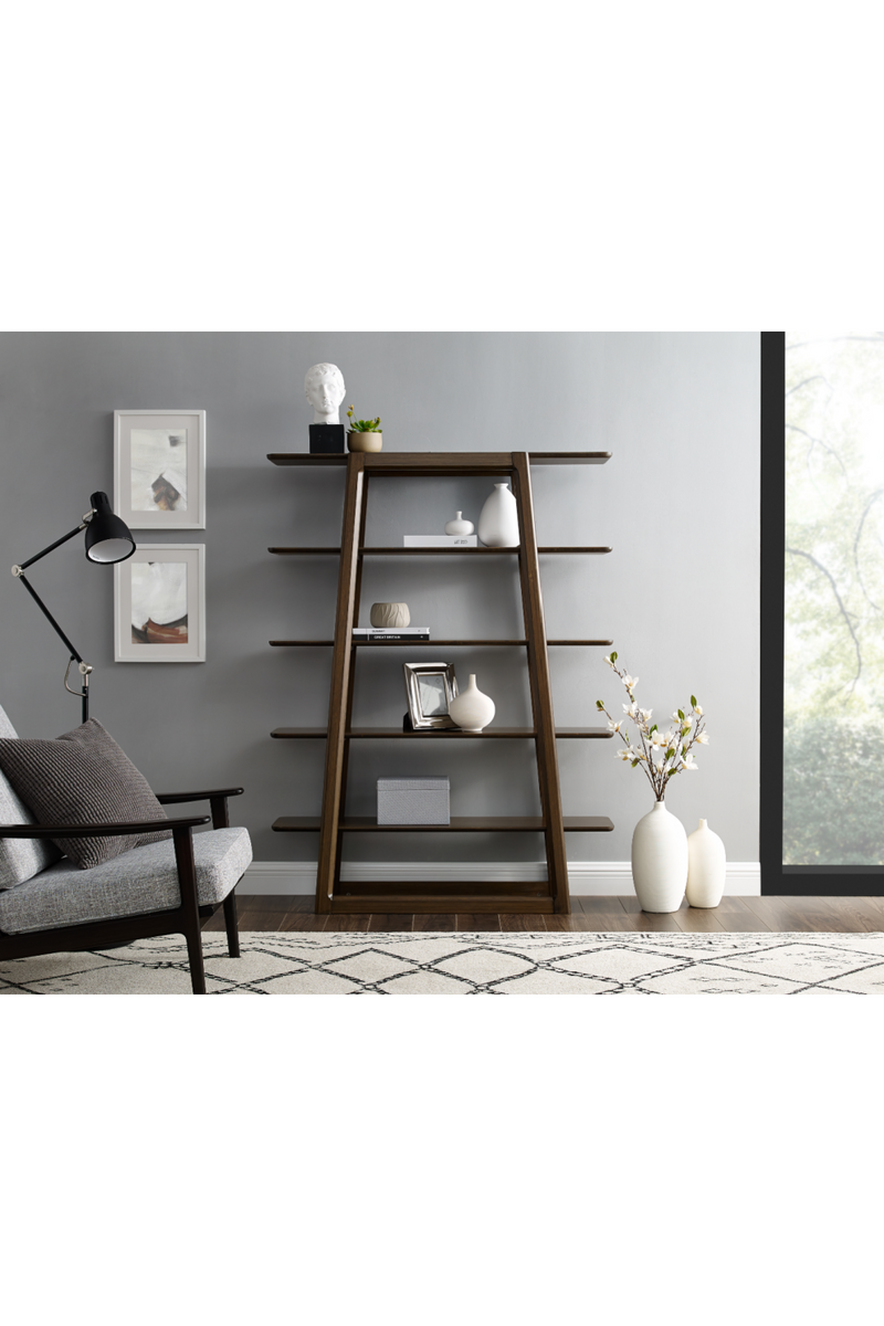 Bamboo Ladder Bookshelf | Greenington Currant | Woodfurniture.com