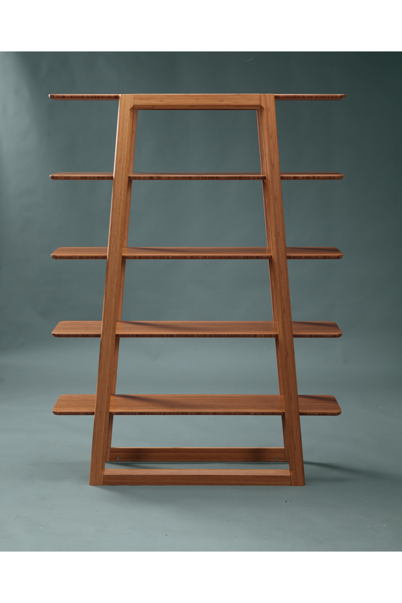 Bamboo Ladder Bookshelf | Greenington Currant | Woodfurniture.com