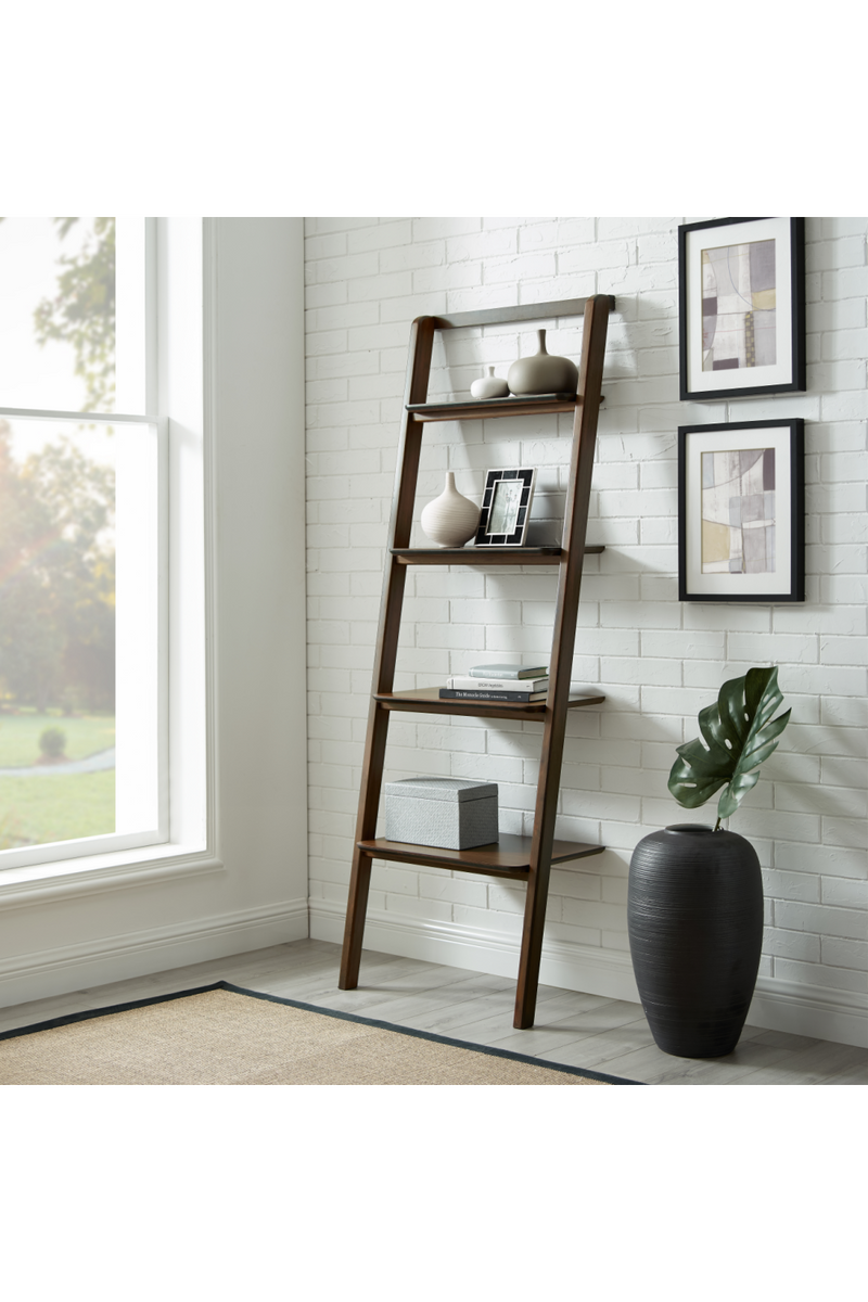 Bamboo Leaning Bookshelf | Greenington Currant | Woodfurniture.com