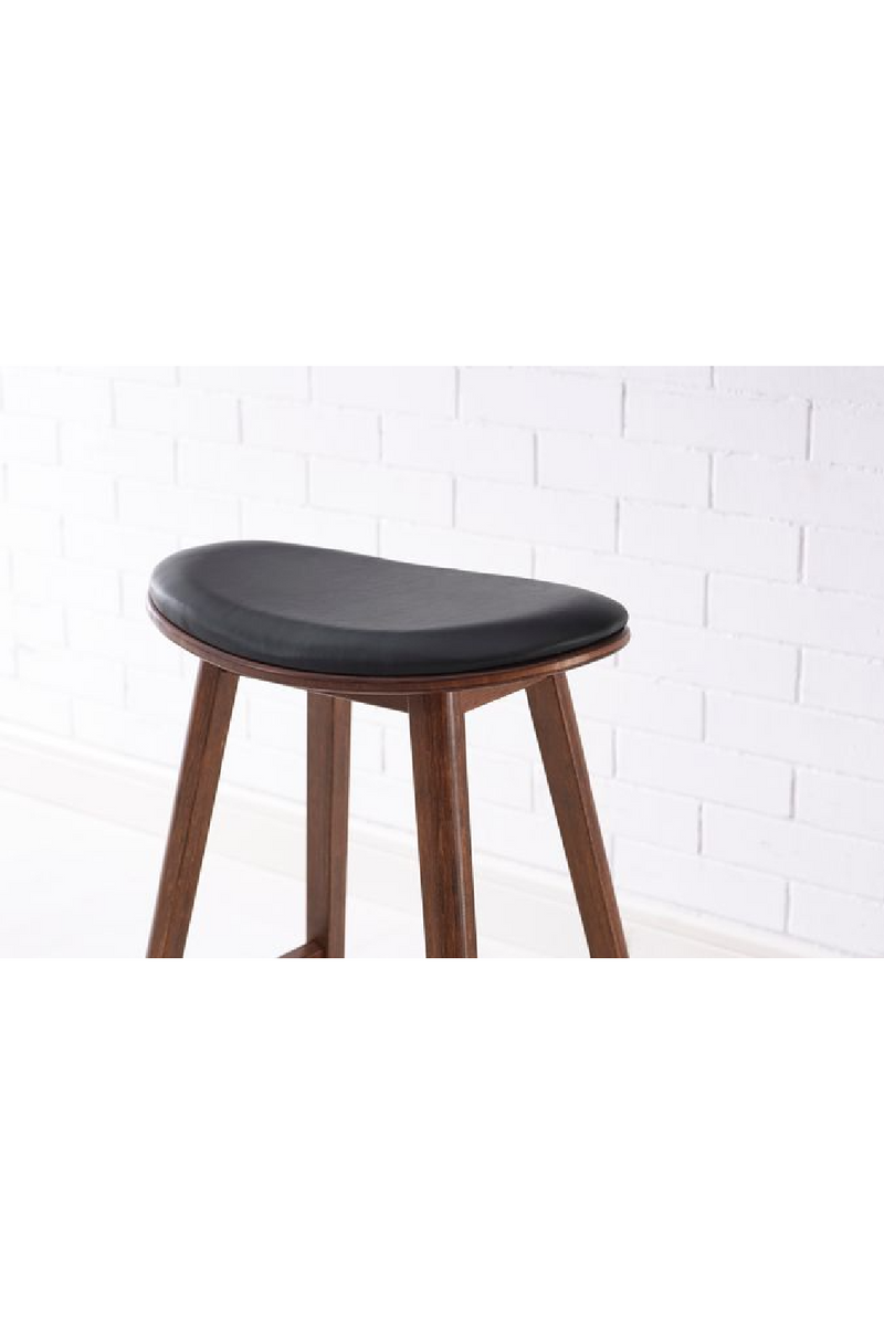 Black Leather Counter Stool (Set of 2) | Greenington Corona | Woodfurniture.com