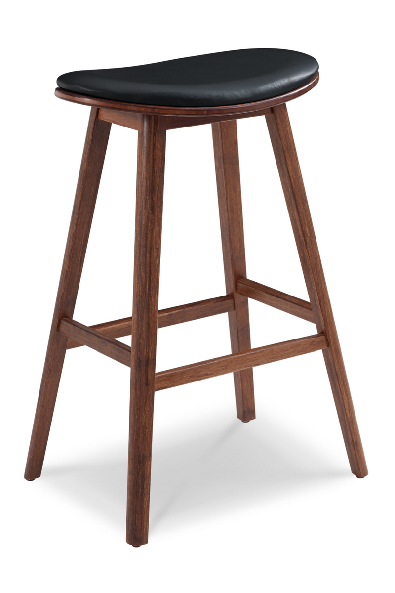 Black Leather Counter Stool (Set of 2) | Greenington Corona | Woodfurniture.com