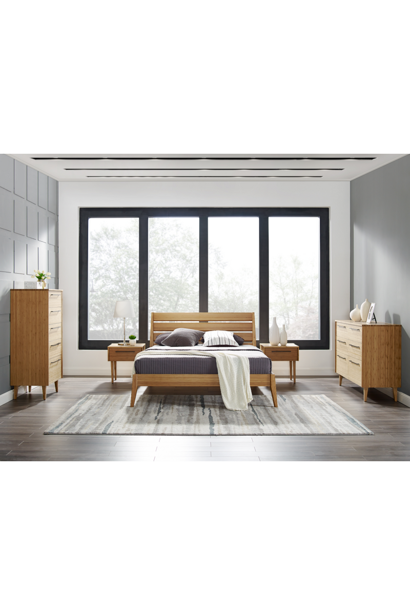 Beveled Bamboo Platform Bed | Greenington Sienna | Woodfurniture.com