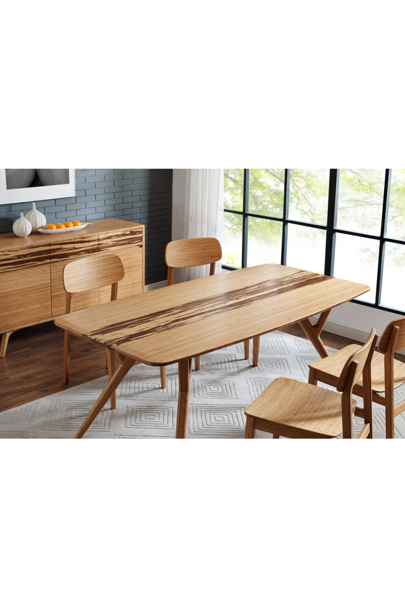 Tiger Bamboo Accented Dining Table | Greenington Azara | Woodfurniture.com