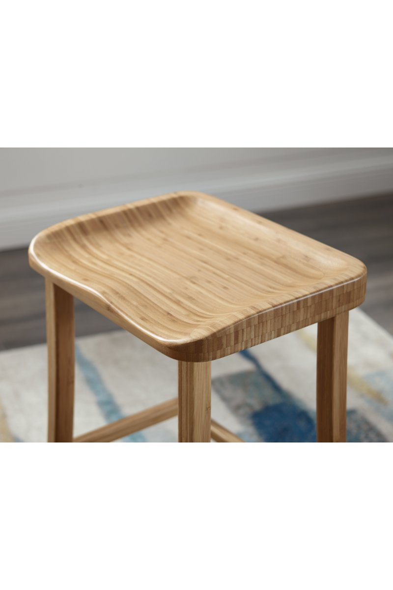 Solid Bamboo Counter Stools (2) | Greenington Tulip | Woodfurniture.com