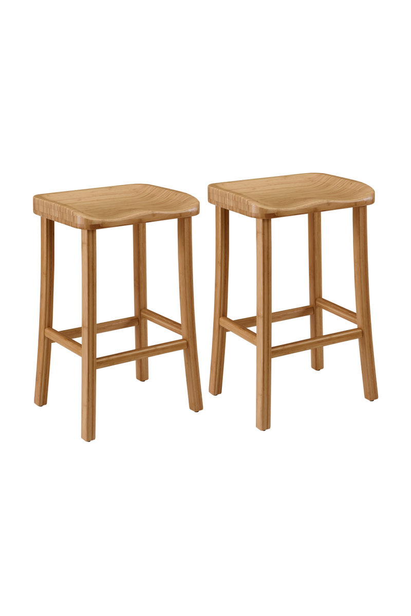 Solid Bamboo Counter Stools (2) | Greenington Tulip | Woodfurniture.com