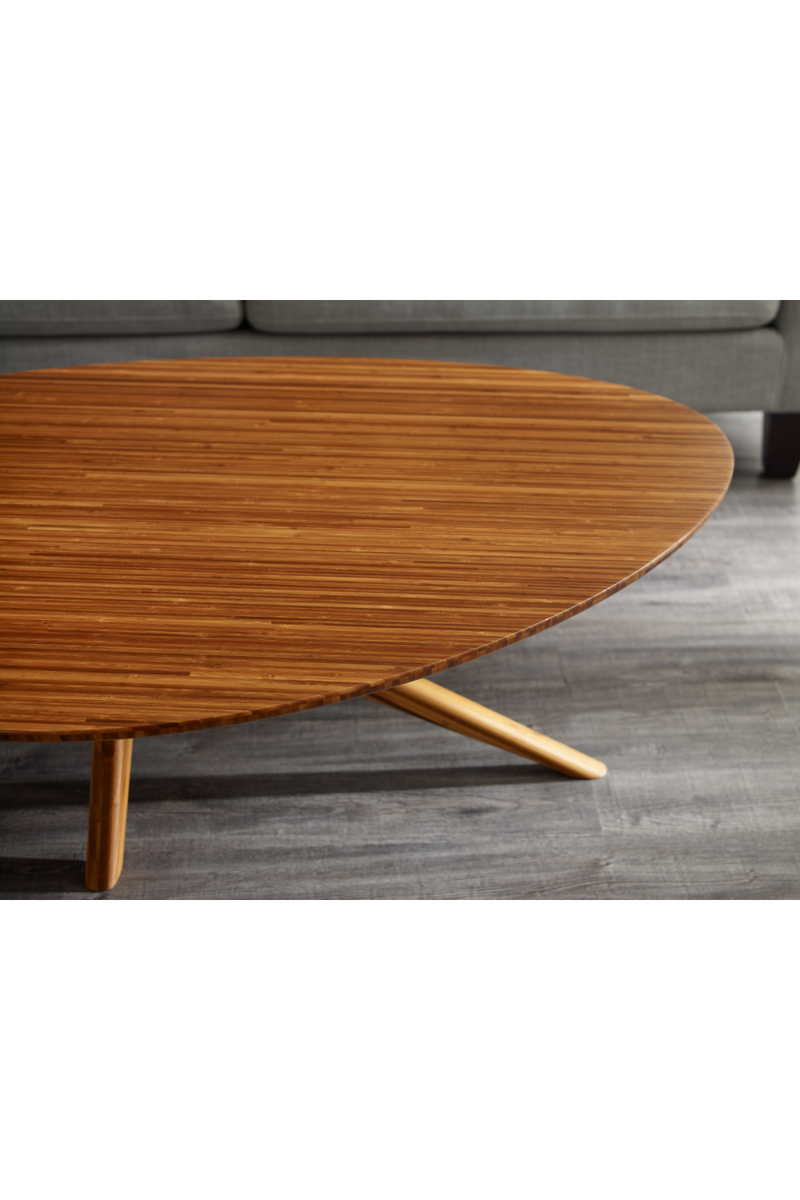 Oval Bamboo Coffee Table | Greenington Rosemary | Woodfurniture.com