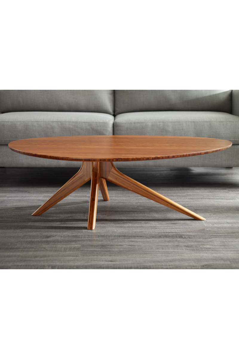 Oval Bamboo Coffee Table | Greenington Rosemary | Woodfurniture.com