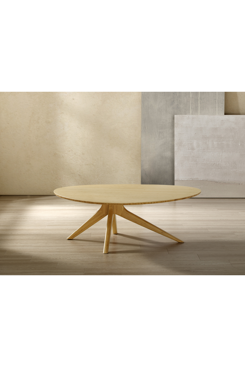 Oval Bamboo Coffee Table | Greenington Rosemary | Woodfurniture.com