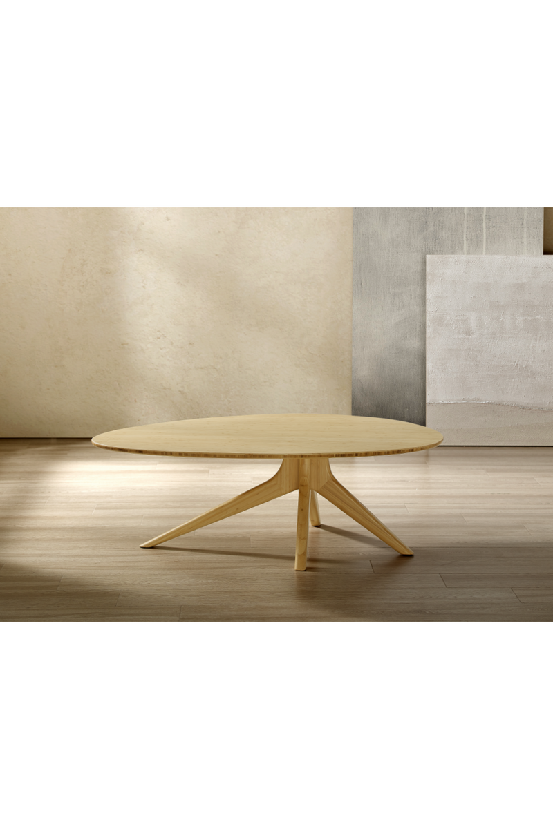 Oval Bamboo Coffee Table | Greenington Rosemary | Woodfurniture.com