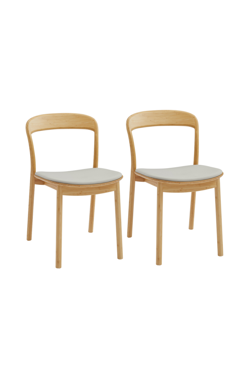 Bamboo Open-Framed Dining Chair (Set of 2) | Greenington Hanna | Woodfurniture.com