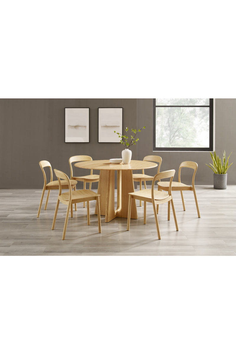 Bamboo Round Dining Table | Greenington Luna | Woodfurniture.com