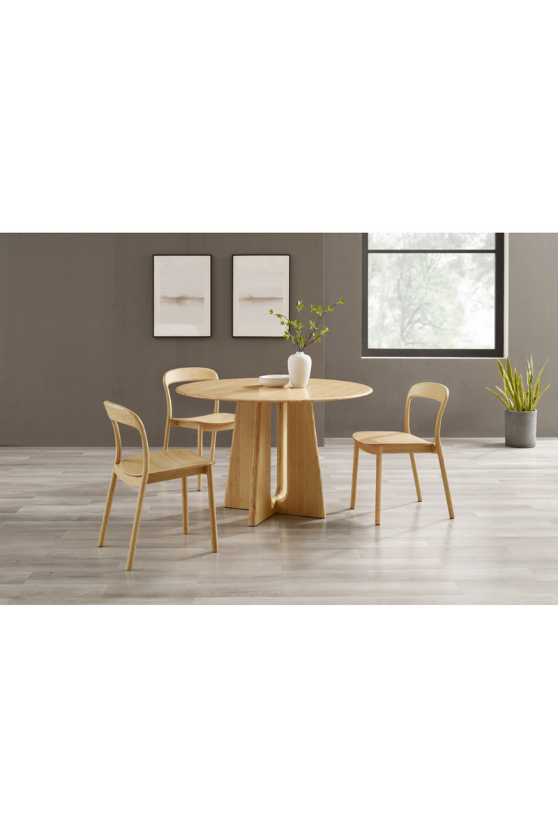 Bamboo Round Dining Table | Greenington Luna | Woodfurniture.com