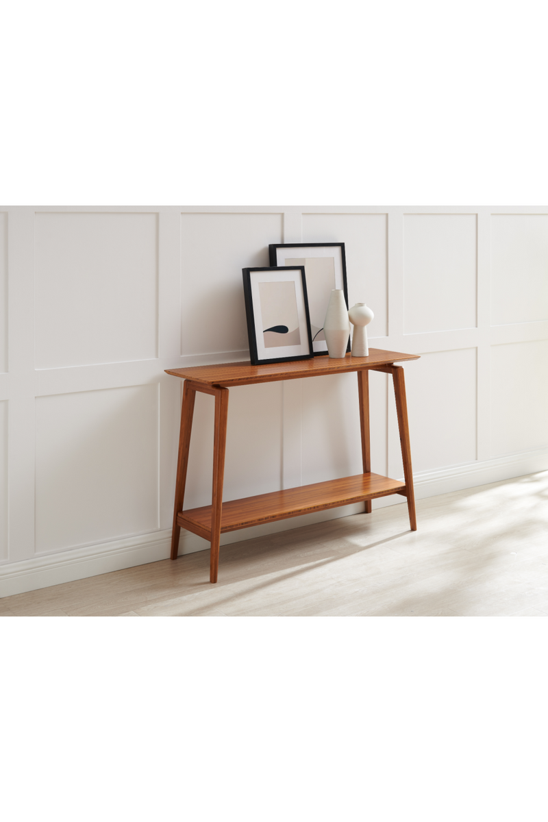 Two-Tiered Bamboo Console Table | Greenington Antares | Woodfurniture.com