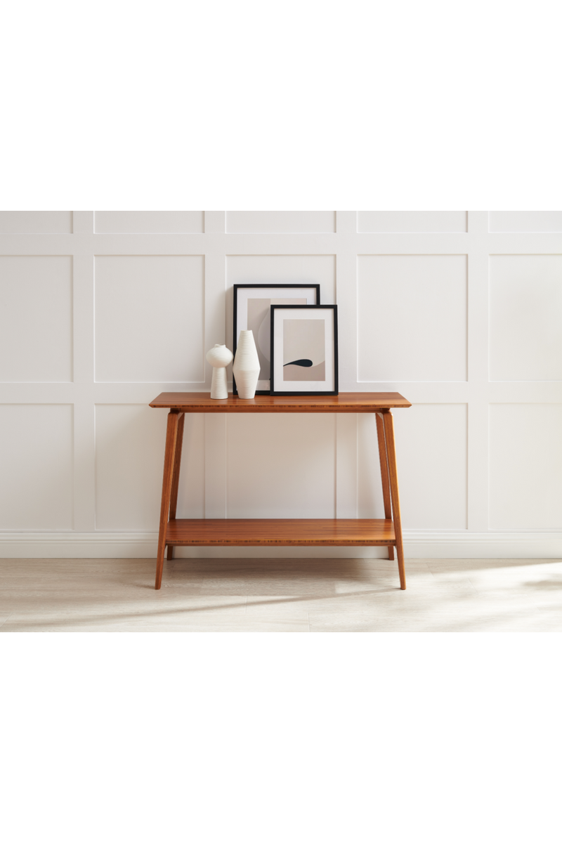 Two-Tiered Bamboo Console Table | Greenington Antares | Woodfurniture.com