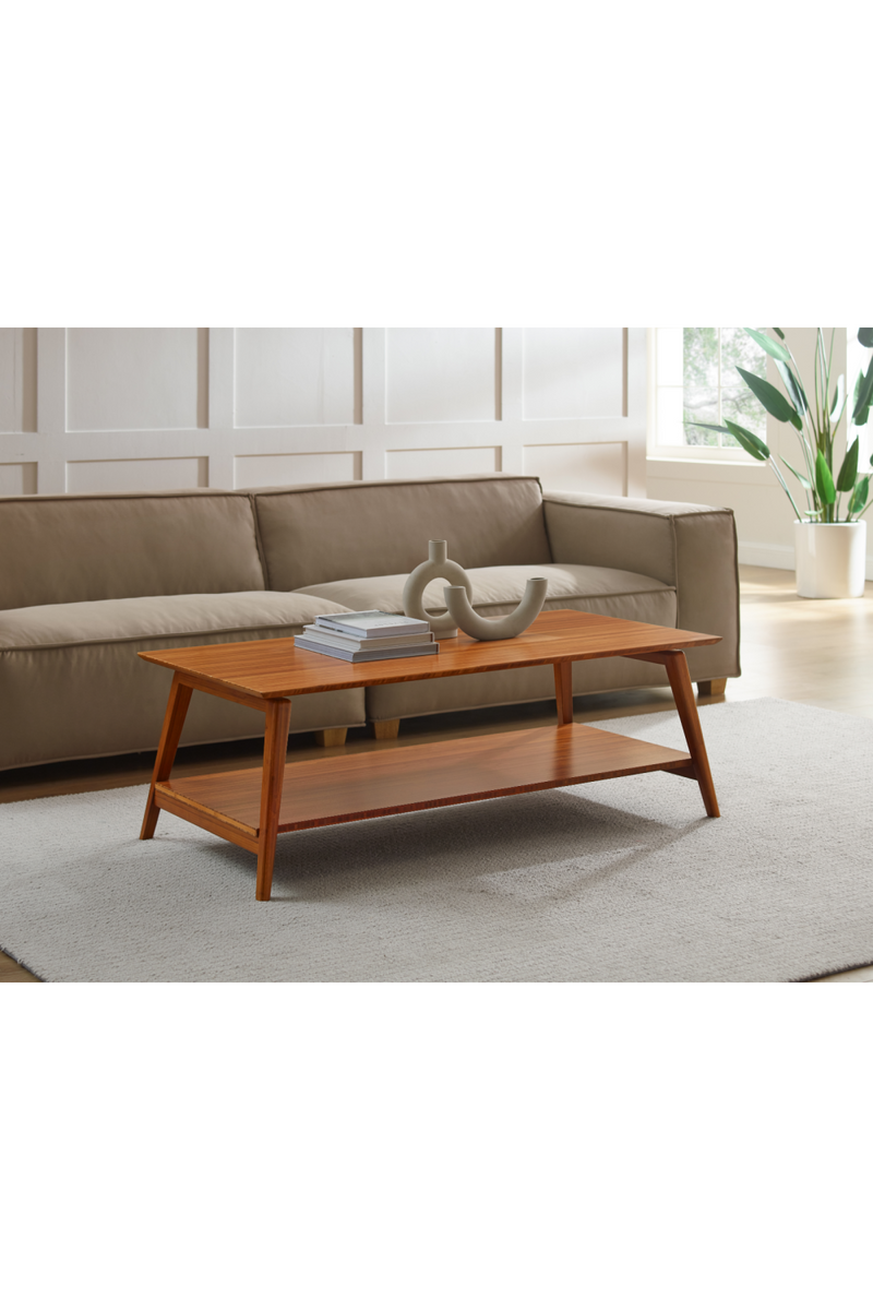 Two-Tiered Bamboo Coffee Table | Greenington Antares | Woodfurniture.com