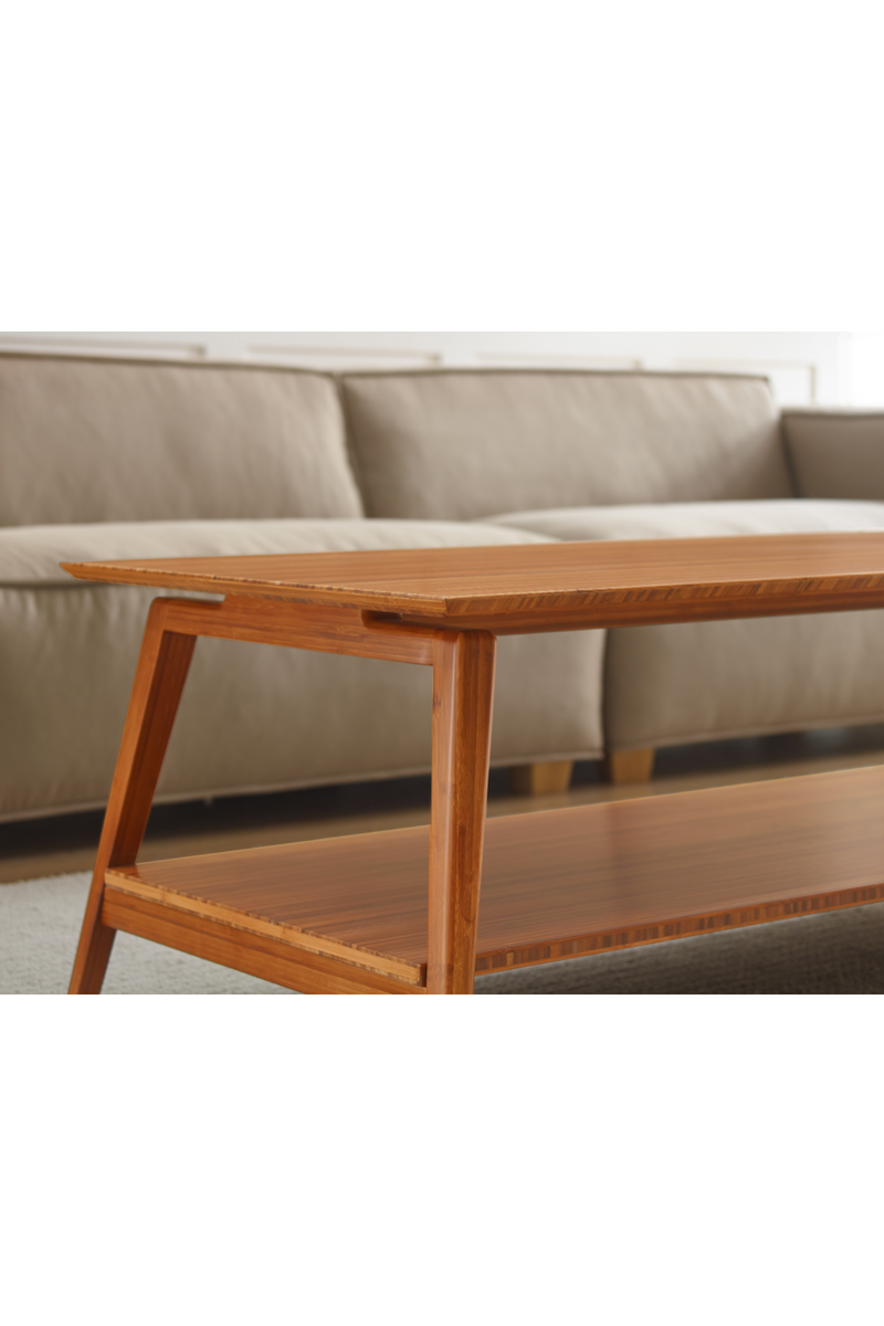 Two-Tiered Bamboo Coffee Table | Greenington Antares | Woodfurniture.com