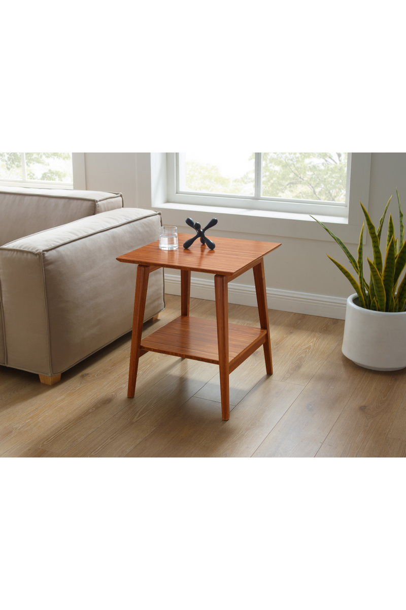 Two-Tiered Bamboo End Table | Greenington Antares | Woodfurniture.com