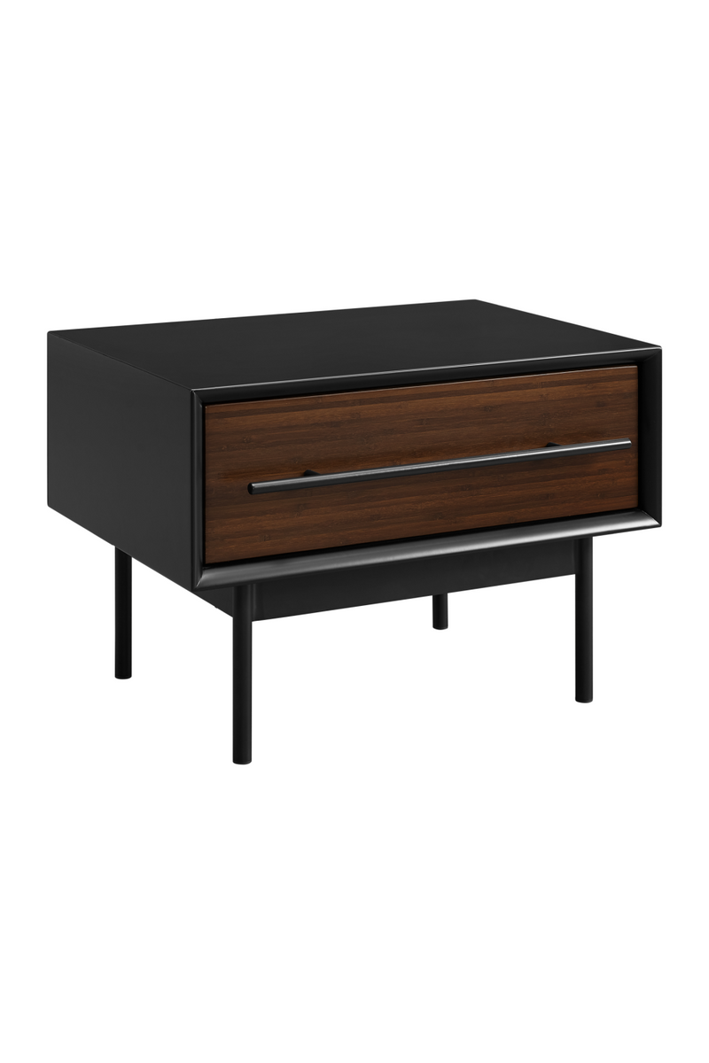 Lacquered Black 1-Drawer Nightstand | Greenington Park Avenue | Woodfurniture.com