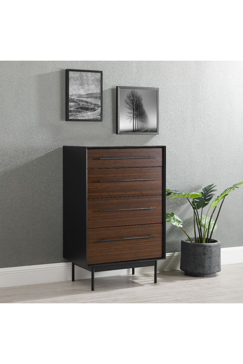 Bamboo Dark High Drawer Chest | Greenington Park Avenue | Woodfurniture.com