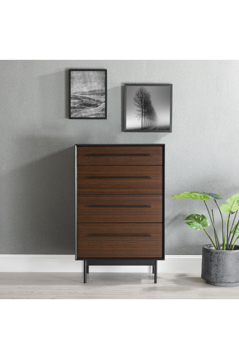 Bamboo Dark High Drawer Chest | Greenington Park Avenue | Woodfurniture.com