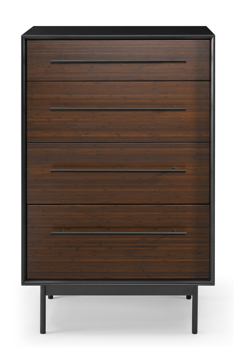 Bamboo Dark High Drawer Chest | Greenington Park Avenue | Woodfurniture.com