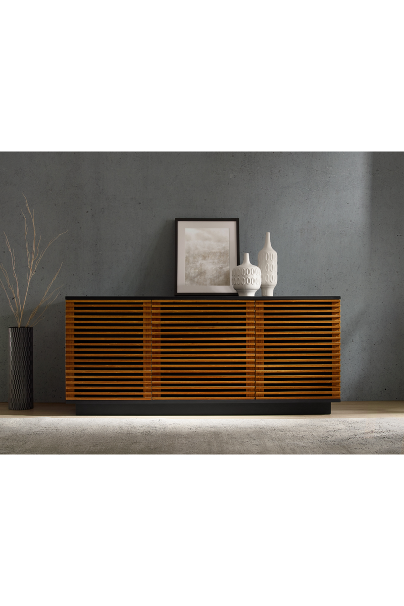 Bamboo 3-Door Media Center | Greenington Rowan | Woodfurniture.com