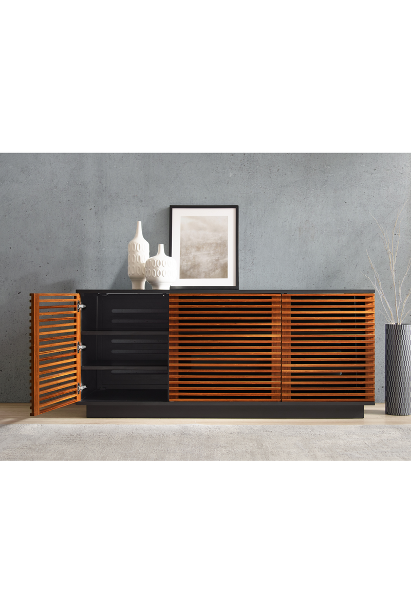 Bamboo 3-Door Media Center | Greenington Rowan | Woodfurniture.com