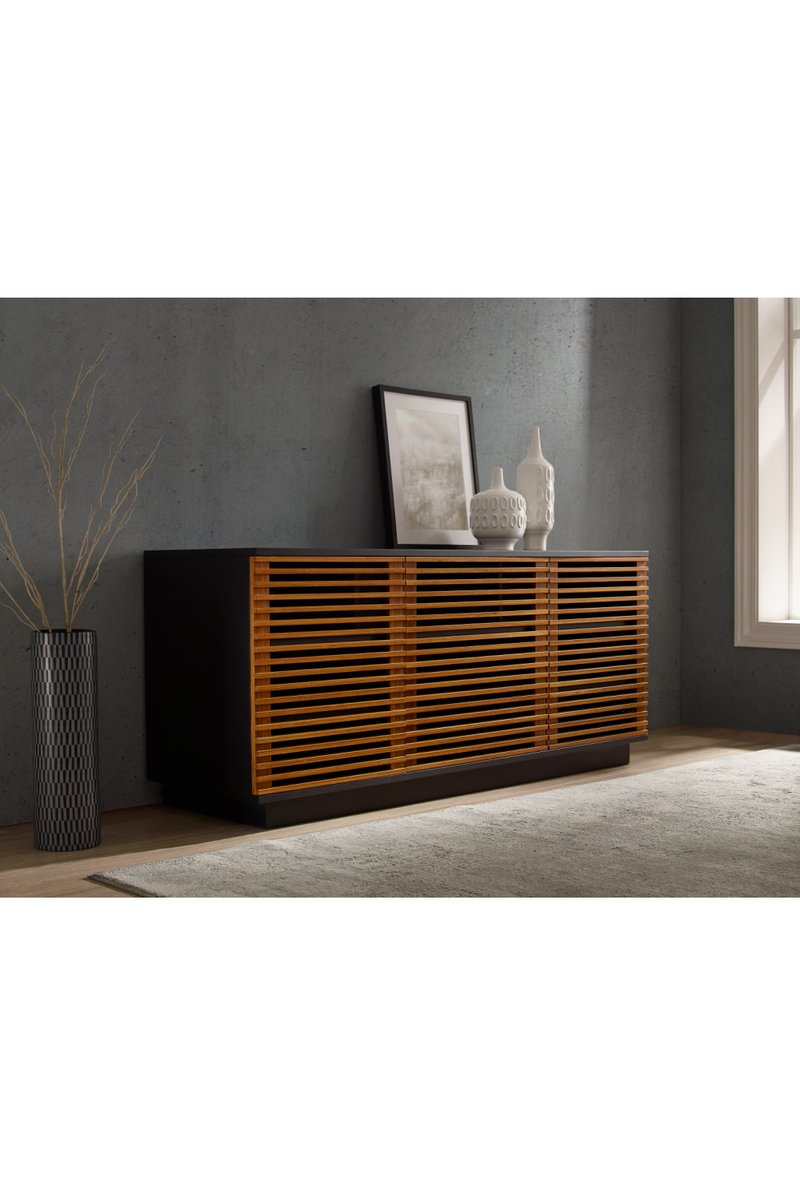 Bamboo 3-Door Media Center | Greenington Rowan | Woodfurniture.com