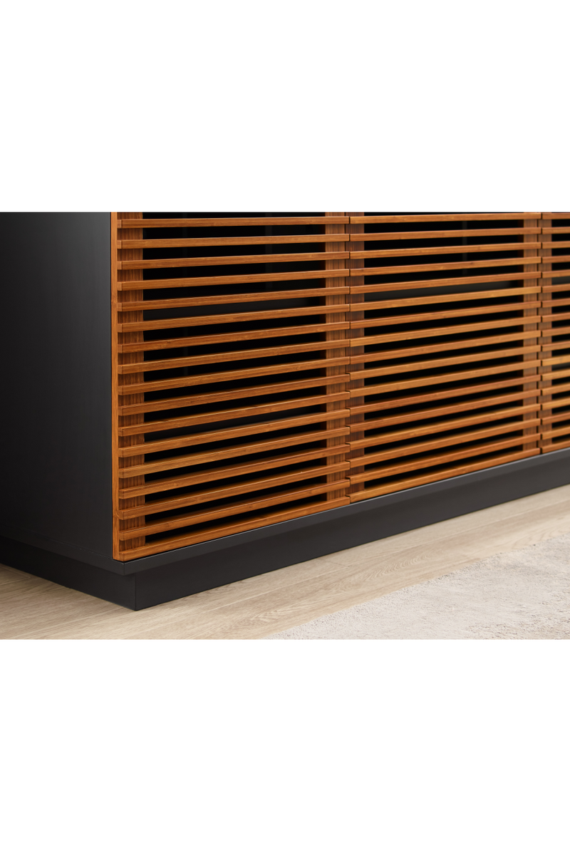 Bamboo 3-Door Media Center | Greenington Rowan | Woodfurniture.com