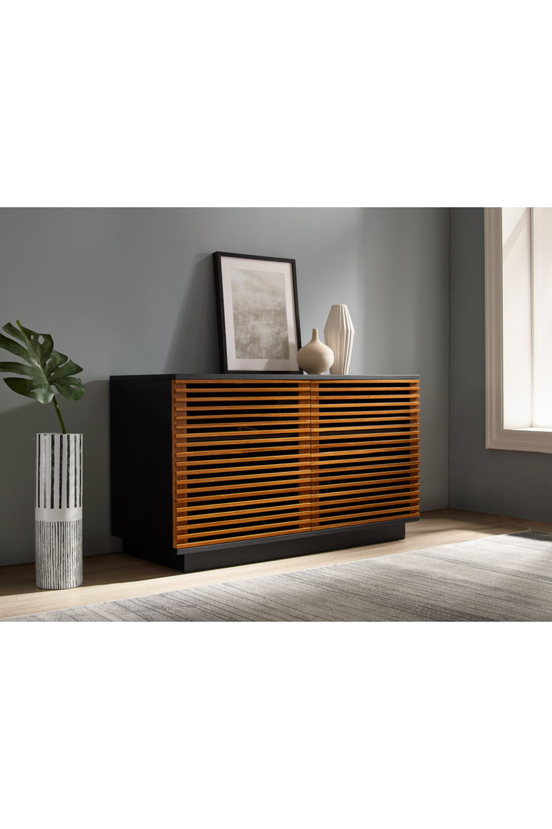 Bamboo 3-Door Media Center | Greenington Rowan | Woodfurniture.com