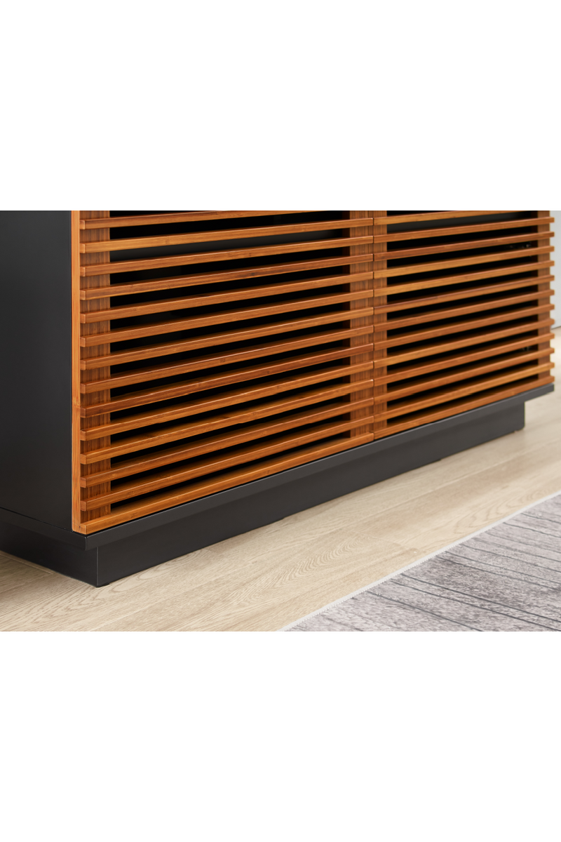 Bamboo 3-Door Media Center | Greenington Rowan | Woodfurniture.com