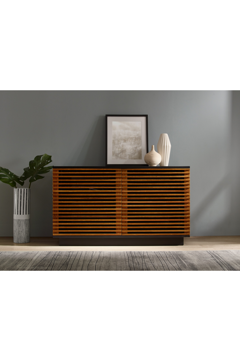 Bamboo 3-Door Media Center | Greenington Rowan | Woodfurniture.com