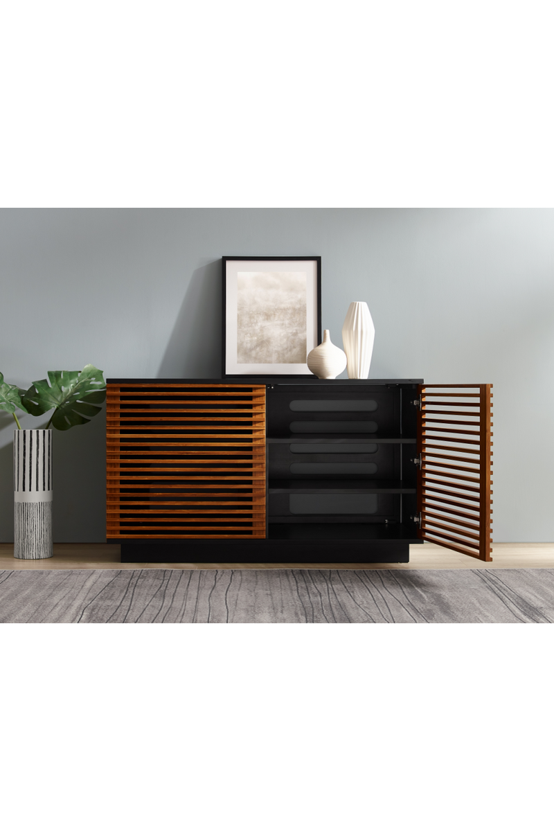 Bamboo 3-Door Media Center | Greenington Rowan | Woodfurniture.com