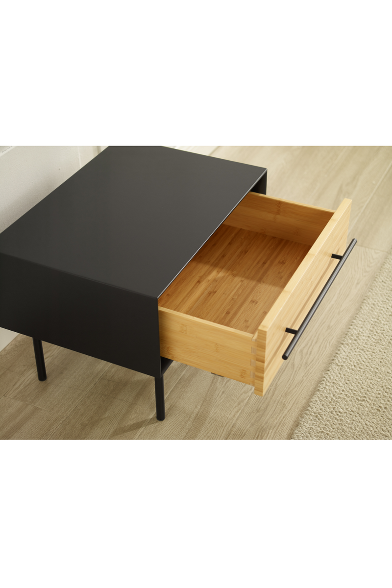 Black-Framed Bamboo Nightstand | Greenington Santa Cruz | Woodfurniture.com